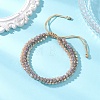 Electroplate Imitation Jade Glass Beads Multi-strand Bracelets BJEW-JB13309-1