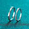 Rhodium Plated 925 Sterling Silver Finger Rings WG194F9-18-2