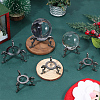 8Pcs 2 Styles Alloy Crystal Ball Display Bases AJEW-AR0005-66-4