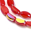Electroplate Opaque Glass Beads EGLA-H112-06-HR04-3