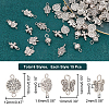 90Pcs 6 Styles Tibetan Style Alloy Connector Charms FIND-AR0003-28-2