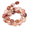 Natural Hematoid Quartz/Ferruginous Quartz Beads Strands G-G453-D12-01-3