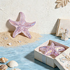 Dyed Natural Quartz Crystal Starfish Display Decorations Figurine Home Decoration DJEW-WH0039-181A-4