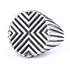 Textured 304 Stainless Steel Finger Rings for Men FS-WGDE9FA-01-5