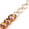 Transparent Acrylic & Aluminum Curb Chain Necklaces NJEW-JN02959-2