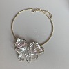 Alloy Enamel Butterfly Pendant Torque Choker Necklaces with Imitation Pearl for Women WGF7963-01-1