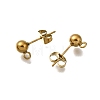 304 Stainless Steel Stud Earrings Findings STAS-L315-066A-G-3