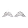 Brass Micro Pave Cubic Zirconia Cross Pendants ZIRC-T016-02P-1