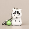 Cute Face Covering Cat Resin Pendant Keychain ANIM-PW0001-021A-1