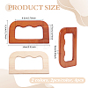 4Pcs 2 Colors Rectangle Wooden Bag Handles FIND-PH0059-90A-2
