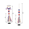 4Pcs 2 Style Independence Day Theme Hemp Rope Tassels Pendant Decorations HJEW-CF0001-19-17
