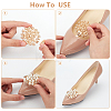 WADORN 1 Pair Flower ABS Imitation Pearl Detachable Alloy Shoe Buckle Clips DIY-WR0004-08A-4