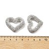 Heart Shape Polymer Clay Rhinestone Beads CLAY-NH0001-09A-14-4