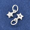 925 Sterling Silver Pave Clear Cubic Zirconia Charms STER-A049-08D-S-2
