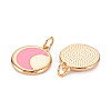 Brass Enamel Pendants KK-S356-588B-NF-2