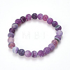 Natural Weathered Agate Beaded Stretch Bracelets X-BJEW-Q692-01D-1