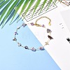Natural Mixed Gemstone Chip Beaded Anklets AJEW-AN00454-3