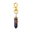 Natural Gemstone Pointed Cone Pendant Decorations HJEW-JM02990-02-4