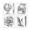 4Pcs 4 Styles PVC Stamp DIY-WH0487-0029-8