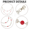1Pc Polymer Clay Rhinestone Round Beaded Pants Chain Belts for Women AJEW-CN0007-10B-6