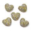Sparkling Acrylic Heart Beads with Rhinestone Embellishment OACR-NH0001-02B-05-1