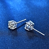 Anti-Tarnish 925 Sterling Silver with Moissanite Rhinestone Earrings AJEW-U007-05P-2