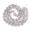 Electroplate Transparent Glass Beads Strands X1-EGLA-N020-03I-2