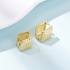 Rhombus Brass Hoop Earrings EJEW-H178-06G-1