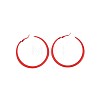 Spray Painted Alloy Hoop Earrings FS-WG43B6B-01-2