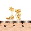 Brass Micro Pave Clear Cubic Zirconia Stud Earrings EJEW-F405-21A-G-3