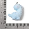 Flocking Opaque Resin Pendants RESI-G123-01V-3