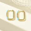 Brass Micro Pave Cubic Zirconia Hoop Earrings KK-CBA98BA-01G-B-1