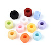 Rubberized Opaque Acrylic Beads SACR-T018-33M-2