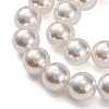 Baking Paint Pearlized Glass Pearl Round Bead Strands X-PEAR-H019-02E-04-4