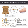 304 Stainless Steel Textured Cable Chains DIY-BY0001-43-4