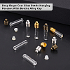 9Sets 3 Colors Clear Glass Long Bottle Pendants FIND-GA0004-62-4