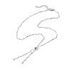 2Pcs 2 Colors 304 Stainless Steel Slider Necklace Makings AJEW-JB01265-2