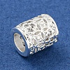 Rack Plating Brass Micro Pave Clear Cubic Zirconia European Beads KK-L215-206S-2