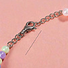Rainbow Color Resin Beaded Stretch Bracelets & Necklaces for Kids WGBA309-01-4