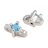 SHEGRACE Brass Micro Pave Cubic Zirconia Connector Charms XGRQ5K700-833P-B-2