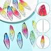 12Pcs 6 Colors Transparent Epoxy Resin Big Pendants RESI-FS0002-44-2