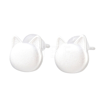 925 Sterling Silver Stud Earrings EJEW-C176-01A-MS-1