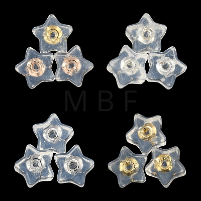 16Pcs 4 Colors Silicone Ear Nuts SIL-YW0001-01-1