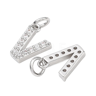 SHEGRACE Brass Micro Pave Clear Cubic Zirconia Pendants XGRQ29717-394P-V-1
