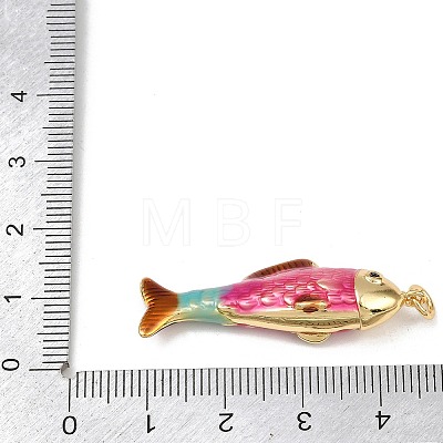 Brass Enamel Pendants KK-L255-03G-B03-1