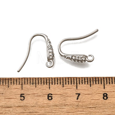 304 Stainless Steel Rhinestone Earring Hooks STAS-D310-01P-01-1