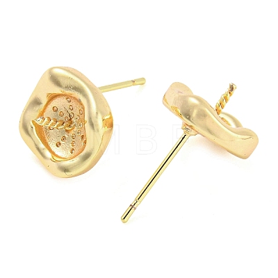Brass Stud Earring Finding KK-L208-49G-1