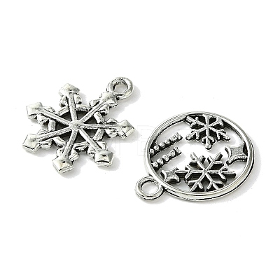 60Pcs 10 Styles Tibetan Style Alloy Pendants FIND-FS0002-21-1