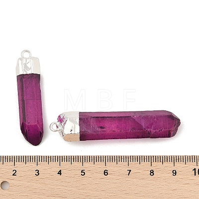 Natural Quartz Crystal Pointed Pendants G-P253-03S-09-1