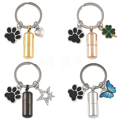 Alloy & 304 Stainless Steel Bottle Keychains KEYC-YW00274-01-1